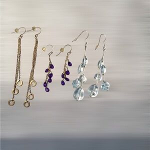 Elegant Gold and Silver Earrings Set